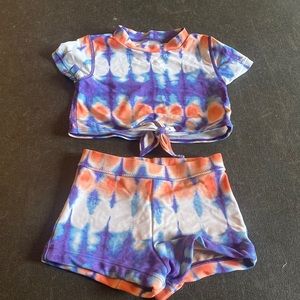 Crewcuts girls tie-dye SPF 50 two piece 2t